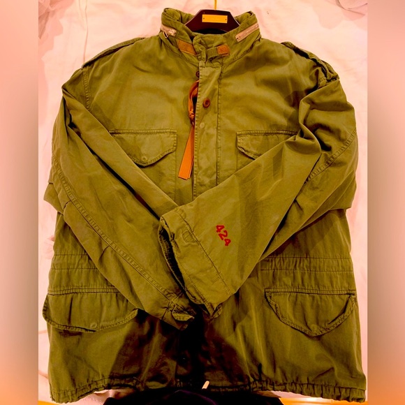 424 on Fairfax x Alpha Industries Field Jacket in Army Khaki Size:L - Picture 9 of 11